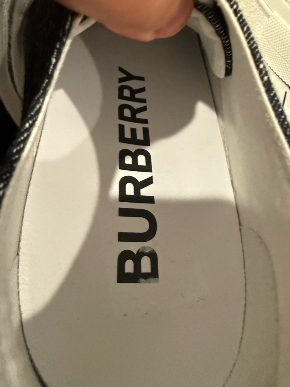 Brand new Burberry denim Canvas Low-Top Sneakers with White Soles size 43 us 10 - Picture 6 of 8